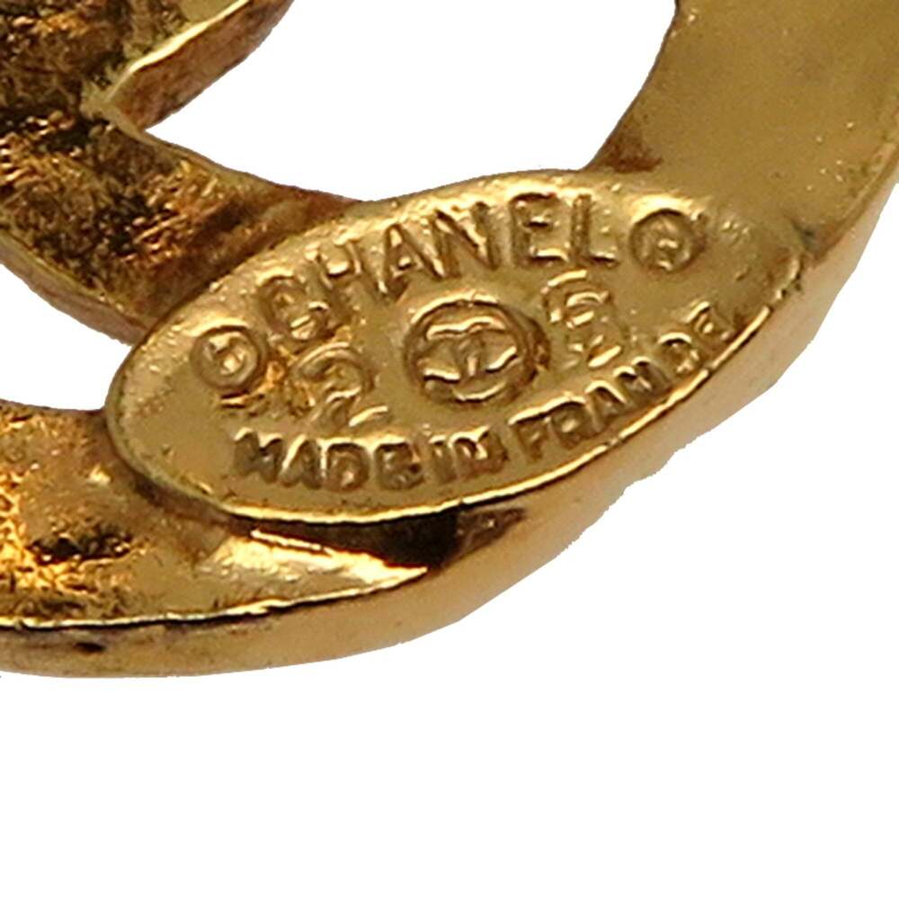 CHANEL Authentic Gold Logo Earrings - Picture 5 of 5